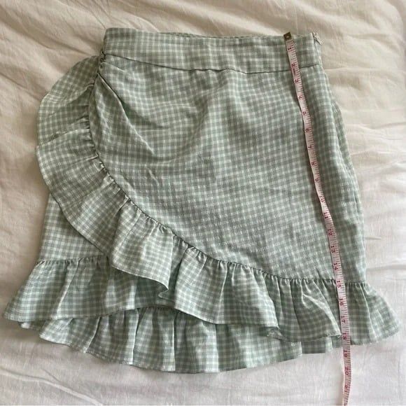 ASOS | ASOS DESIGN | Skirt with Ruffle-Gingham Print | Part of a Set | S… - Picture 5 of 8